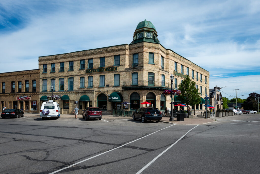 A commercial building fronting the public square in Goderich Ontario.